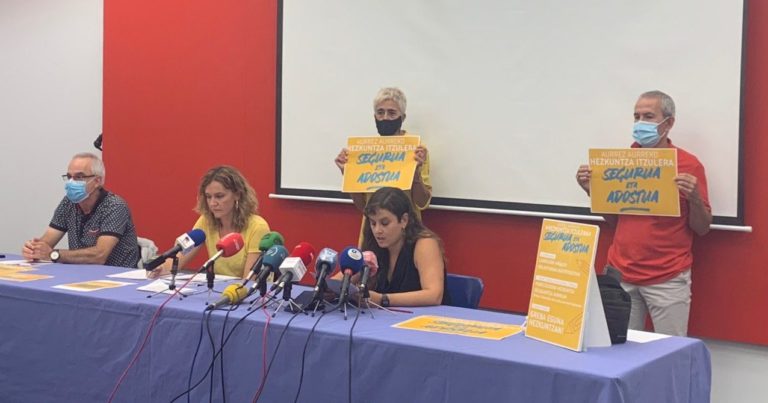 EAEko Hezkuntzako sindikatuok aurrez aurreko itzulera seguru eta adostua exijitzeko mobilizatzeko deia egin dugu