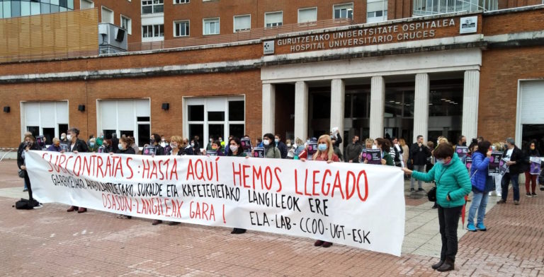 “Garbiketa, anbulantzia, sukalde eta kafetegietako langileak ere osasun langileak gara”