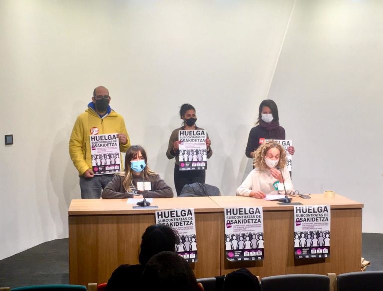 Las y los trabajadores de las subcontratas de Osakidetza también convocan tres días de huelga