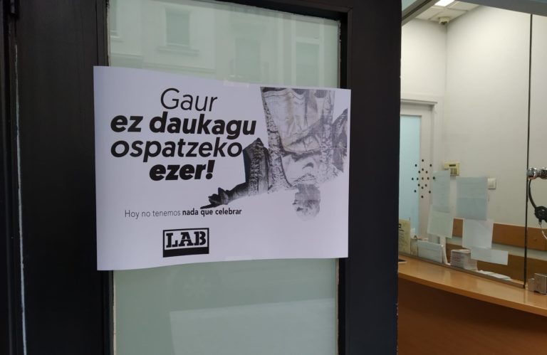 Tenemos abiertas nuestras sedes hoy, 12 de octubre, puesto que no tenemos nada que celebrar