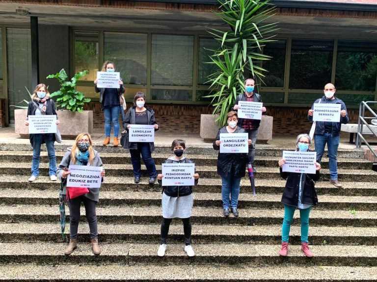 Aurrez aurreko benetako negoziazioa eskatzen diegu Haurreskolak Partzuergoa eta EAEko Hezkuntza Sailari