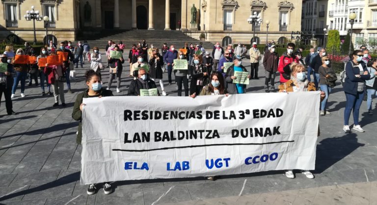 Mobilizazioekin hasi gara, Arabako helduen egoitza pribatuetan deitutako greben atarian