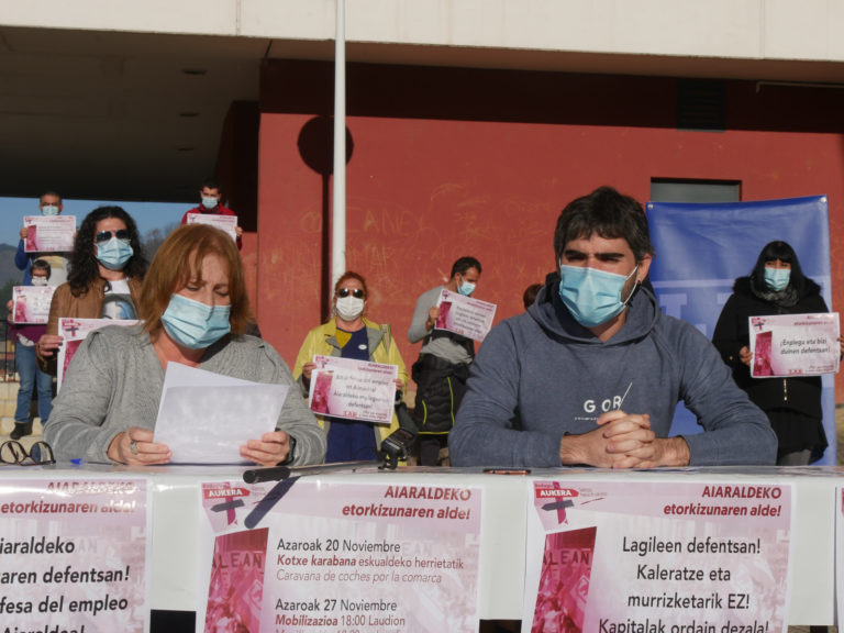 Aiaraldeko etorkizunaren alde mobilizatuko gara, enpleguaren eta lan duinaren defentsan