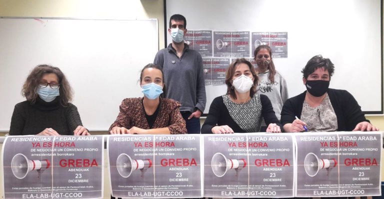 Arabako helduen egoitza pribatuetako langileek greba egingo dute abenduaren 23an, sektore duin baten defentsan