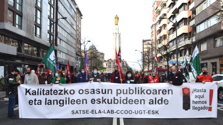 Osasun publikoa denona eta denontzako izatea aldarrikatu dugu Araban, Bizkaian eta Gipuzkoan