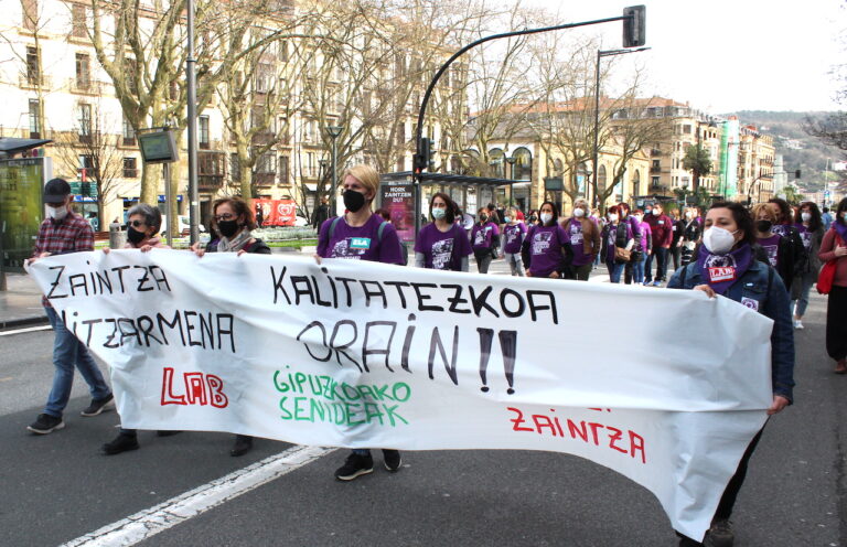 Hemos realizado una jornada de huelga en las residencias de mayores de Gipuzkoa en defensa de unas condiciones laborales y un servicio dignos