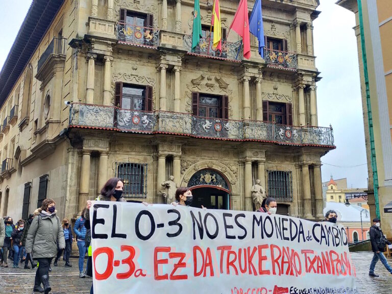 El ciclo 0-3 necesita respeto de las autoridades del ayuntamiento de Iruñea como del Gobierno de Nafarroa, no más palabras vacías