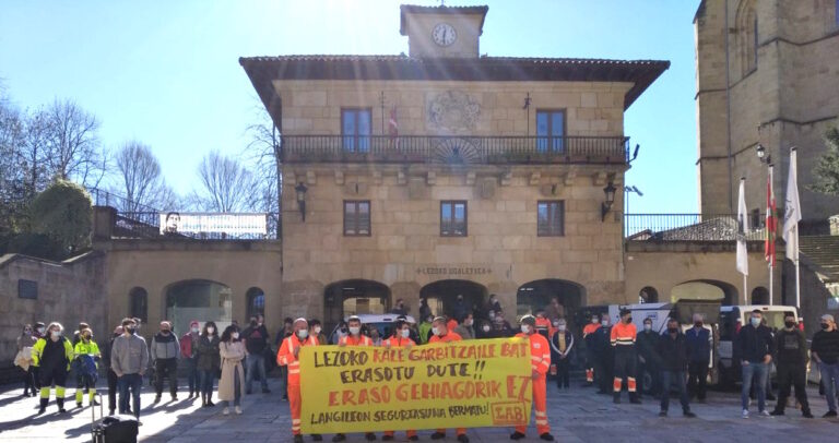 Hemos reclamado en Lezo que se garantice la seguridad de las y los trabajadores de limpieza viaria