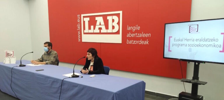 Euskal Herriko trantsizio ekosozialista eta feministarako Programa Sozioekonomikoa aurkeztu dugu