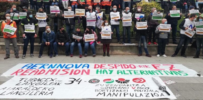 Las y los trabajadores de Aernnova, Tubacex e ITP-PCB se unen en la defensa del empleo