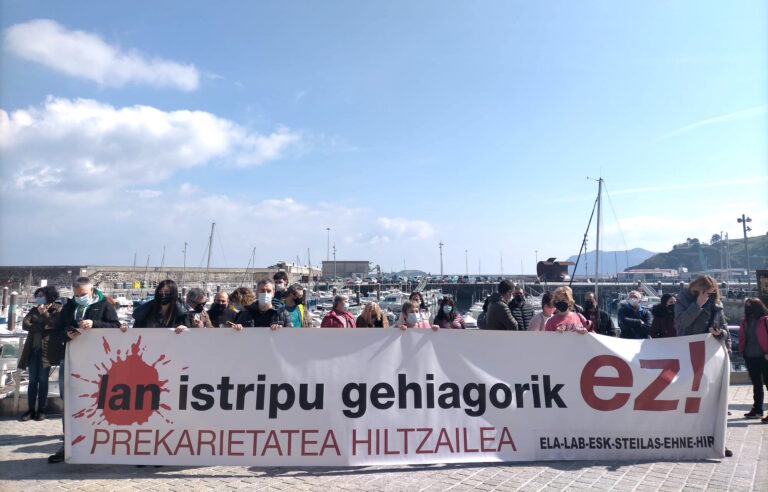 Hemos denunciado en Bermeo que la sangría de muertes laborales no cesa