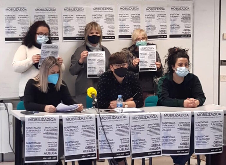 Las y los trabajadores de limpieza de edificios y locales de Gipuzkoa convocan cuatro jornadas de huelga para marzo