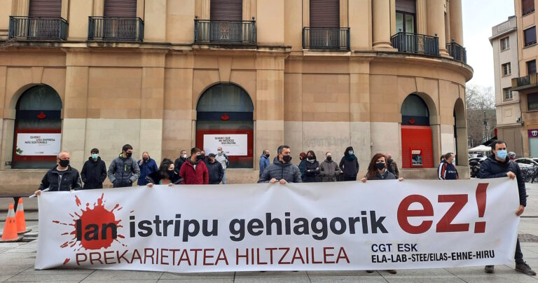 Hemos denunciado en Iruñea el primer accidente laboral mortal registrado este año en Nafarroa