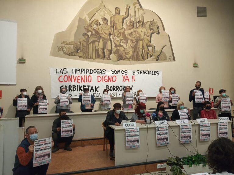 Hemos convocado cuatro jornadas de huelga en el sector de limpieza en Nafarroa