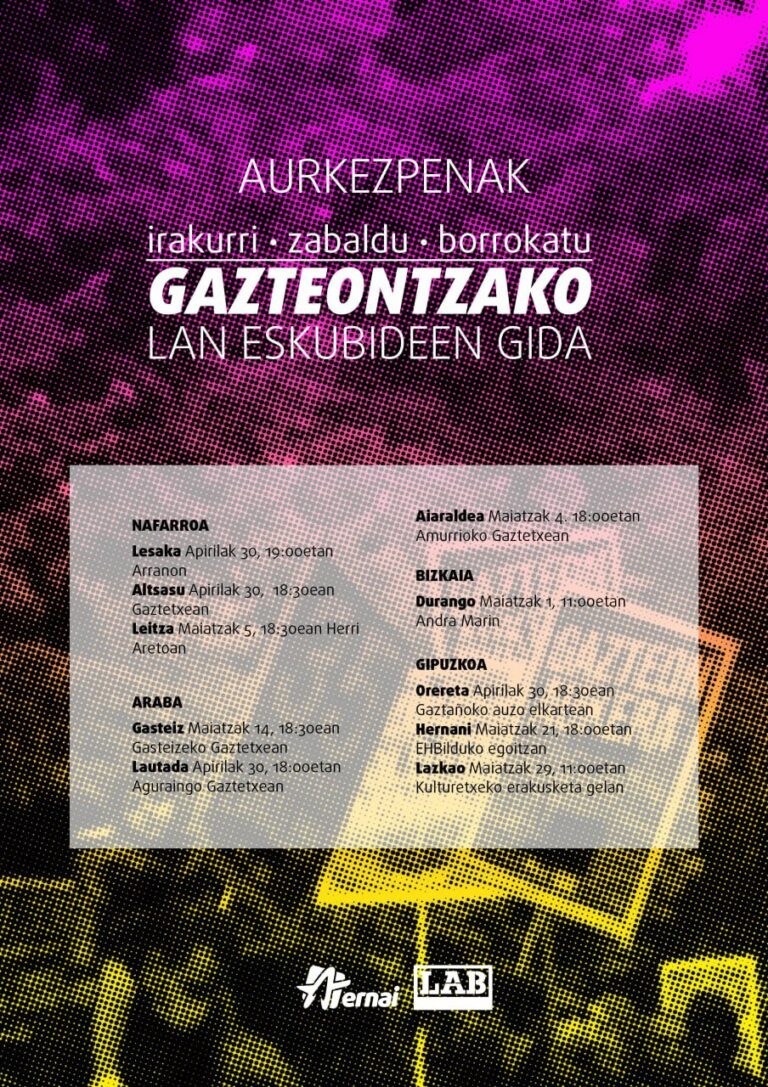 Gazteontzako lan eskubideen gida berritu dugu, egungo egoera sozioekonomikora egokituta