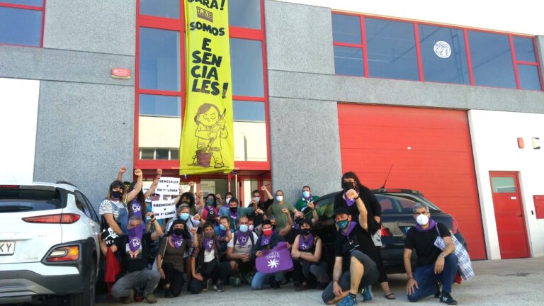 Hemos reivindicado en Gasteiz, en la sede de Eulen, que las trabajadoras de limpieza son esenciales