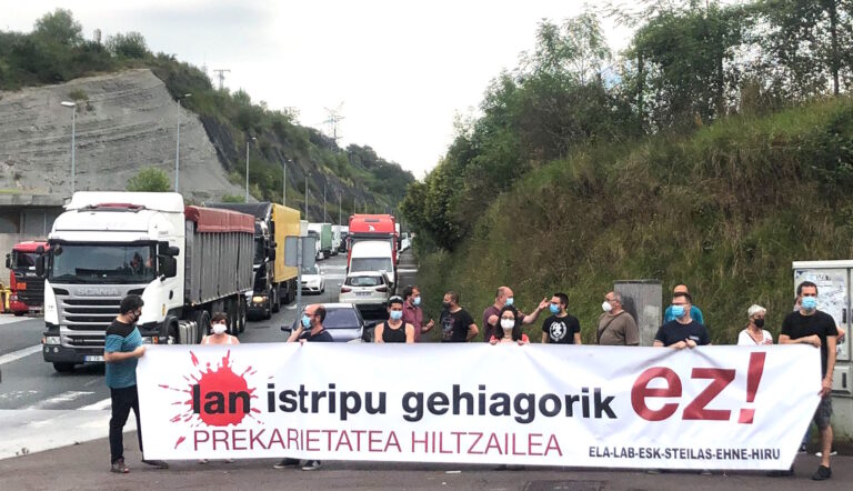 Hemos denunciado la sangría de muertes laborales, con el último transportista fallecido muy presente