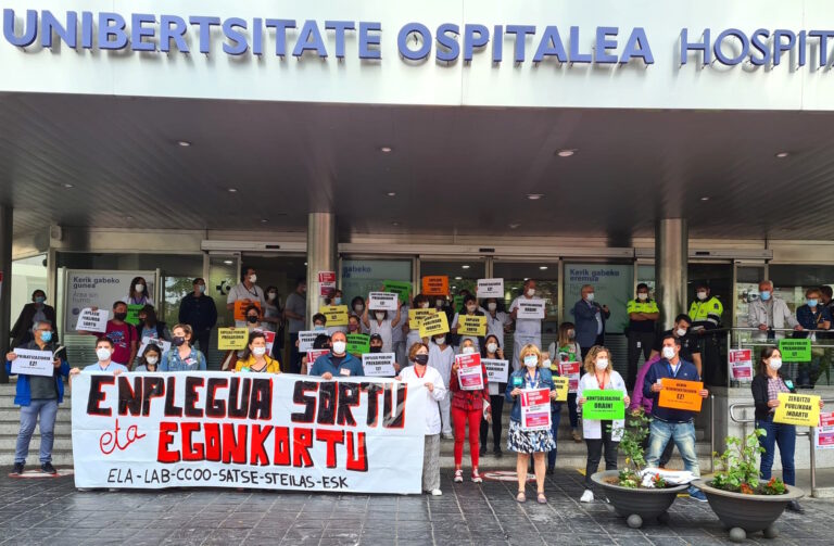 Nos hemos movilizado en cientos de centros de trabajo para reclamar la creación de empleo público y la consolidación de trabajadoras y trabajadores temporales del sector público de la CAV