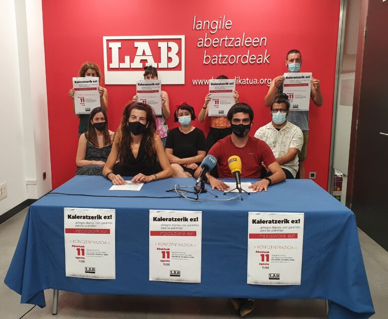 Pedimos al Gobierno de Nafarroa pliegos con garantías para las plantillas en el sector de intervención social