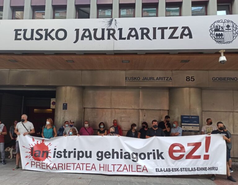Hemos denunciado ante el Gobierno Vasco que la precariedad mata
