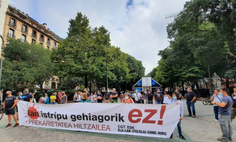 Hemos denunciado en Iruñea la falta de voluntad política para abordar el problema de las muertes en el trabajo