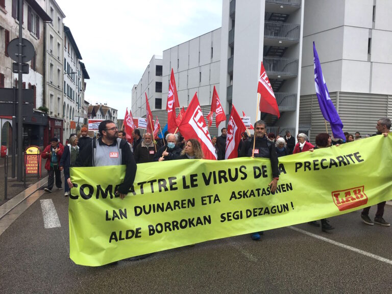 Baionan mobilizatu gara, lan duinaren eta eskubide sozialen defentsan