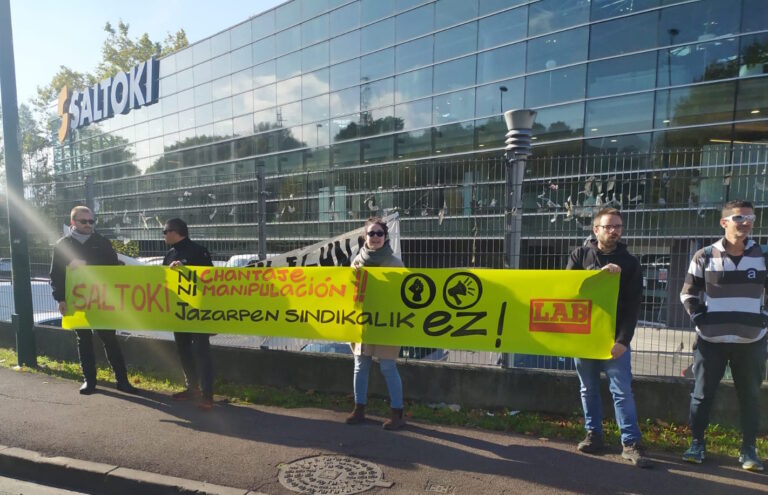 Hemos reclamado unas elecciones sindicales libres en Saltoki Logistika Araba ante los chantajes y manipulaciones de la empresa