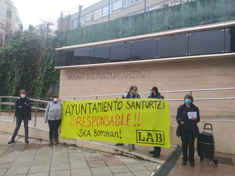 Hemos conseguido que se aplique el convenio de intervención social a la plantilla de Serantes Kultur Aretoa de Santurtzi #LortuDugu