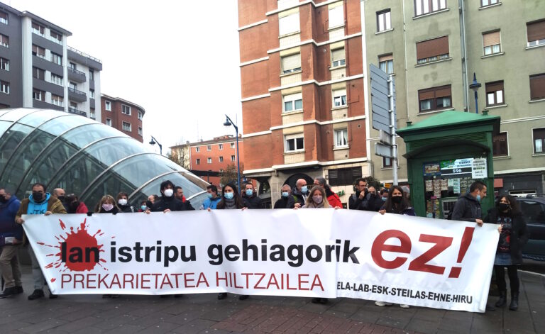 Hemos denunciado en Portugalete las últimas muertes en el trabajo