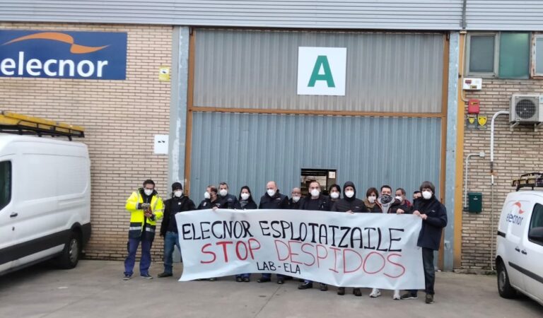 Hemos denunciado que Elecnor apuesta por trabajadores y trabajadoras de usar y tirar