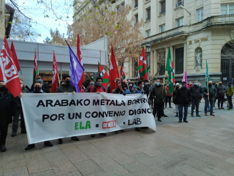 Hemos iniciado movilizaciones conjuntas en defensa de las condiciones laborales de las y los trabajadores del Metal de Araba