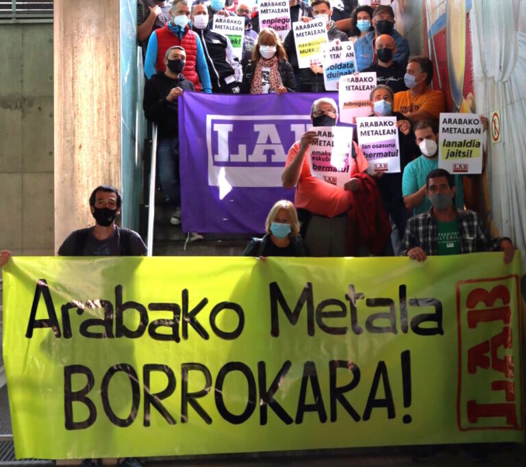 Borroka indartzea defendatzen dugu Arabako metalgintzan lan baldintzak duintzeko