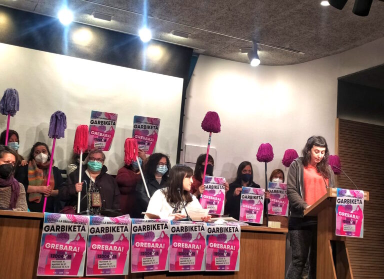 Las trabajadoras del sector de limpieza de Bizkaia irán a la huelga en vista de que la patronal solo vende humo