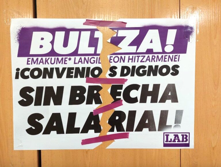 El 22 de febrero nos movilizaremos en Bilbo y en Iruñea en defensa de convenios dignos sin brecha salarial