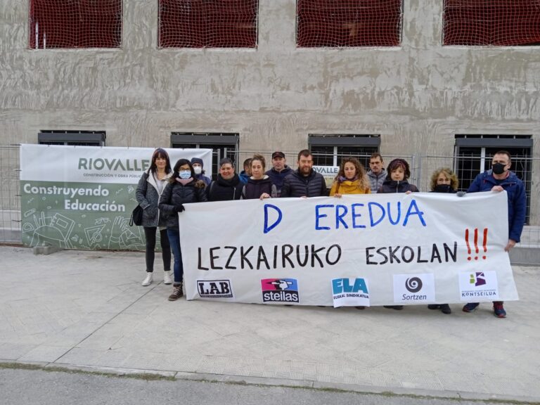 Nos hemos movilizado para pedir que se implemente el modelo D en la nueva escuela de Lezkairu
