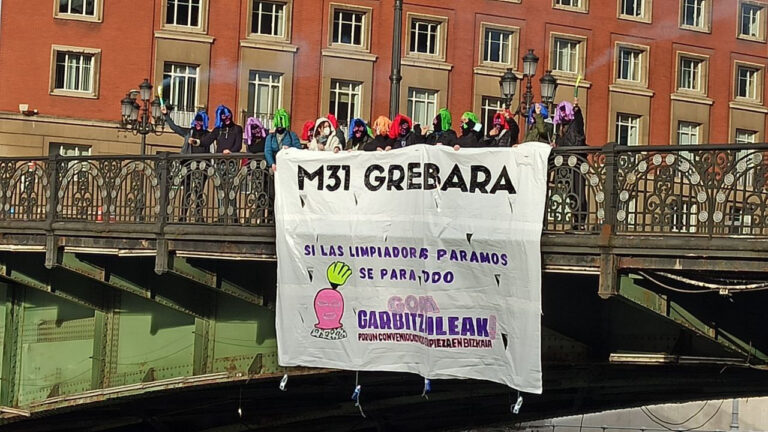 Las trabajadoras de limpieza de Bizkaia pasan a la acción en defensa del convenio