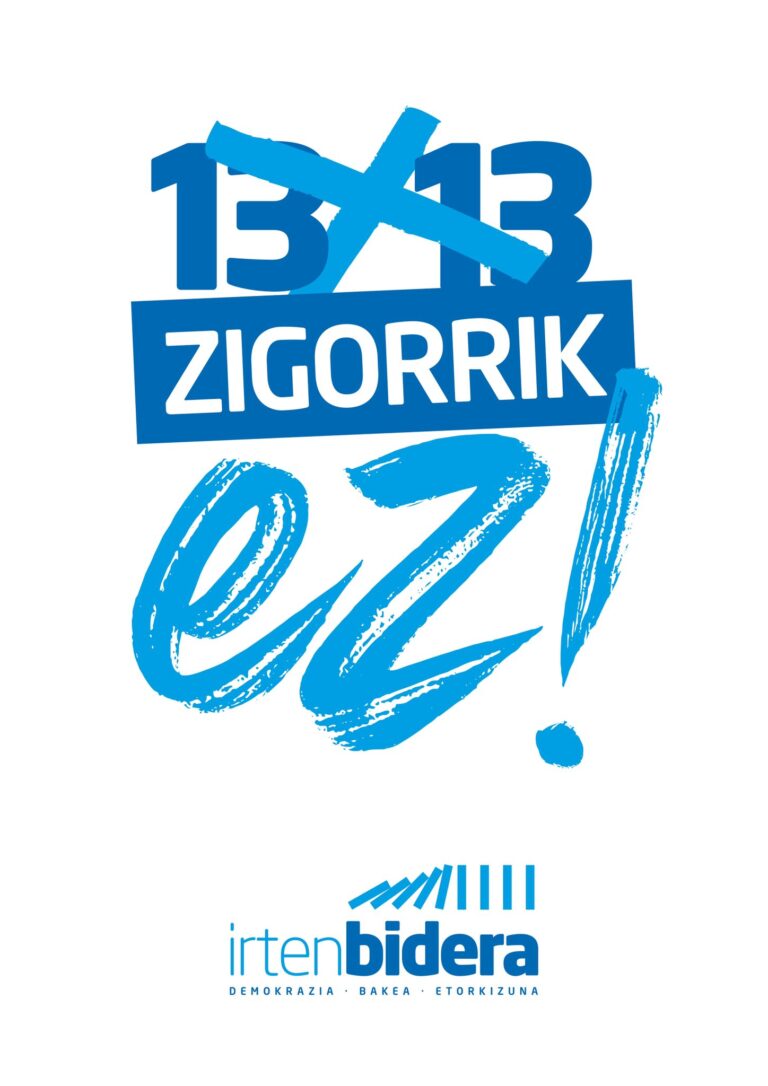 Sentencias como la del juicio 13/13 son un obstáculo para construir la convivencia democrática