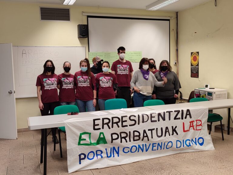 También realizaremos huelga en las residencias de mayores de Araba, el 30 de marzo en este caso