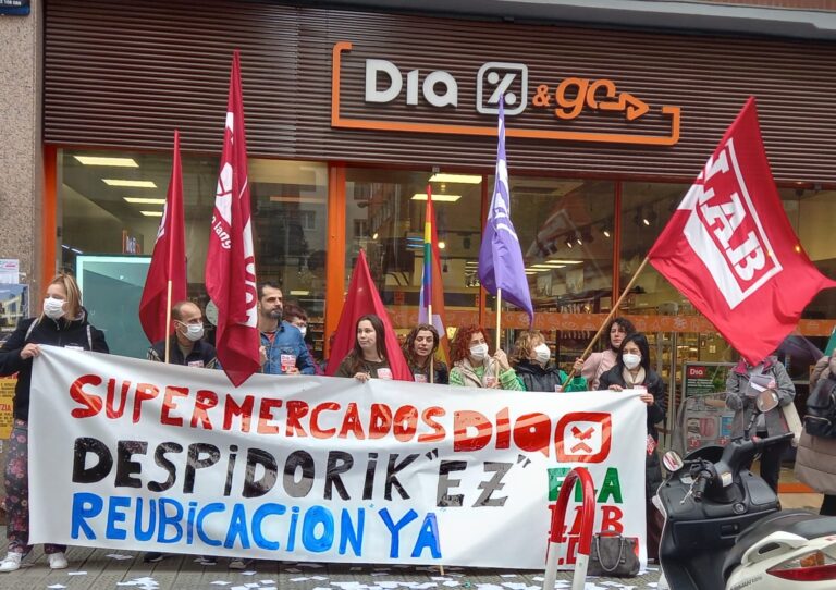 La dirección de Supermercados DIA despedirá a 6 trabajadoras en Bilbo y cerrará la tienda de Pozas