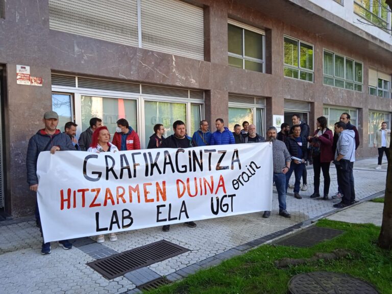 Hemos denunciado que la intención de ADEGI es dilatar las negociaciones y reducir el poder adquisitivo de los trabajadores y trabajadoras de artes gráficas de Gipuzkoa