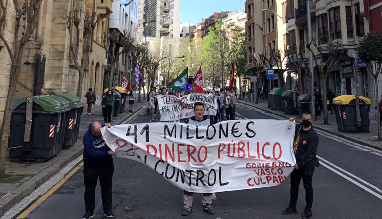 Las y los trabajadores del servicio de teleasistencia de la CAV han secundado la séptima jornada de huelga
