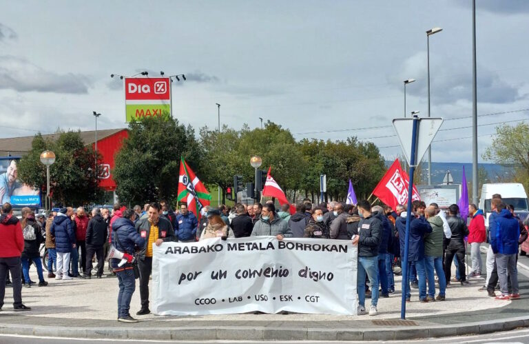 Hemos realizado paros en el metal de Araba en defensa de condiciones de trabajo dignas