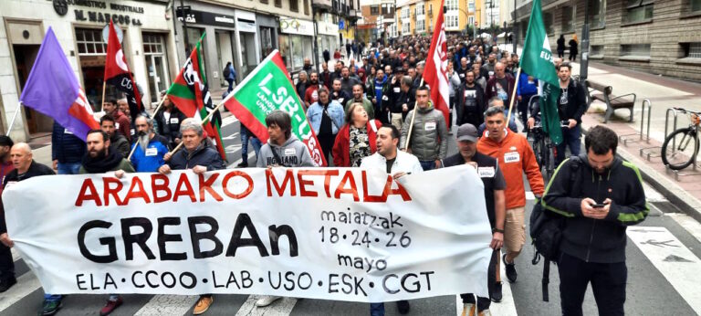 Hemos realizado una nueva jornada de huelga en el metal de Araba en defensa de un convenio digno