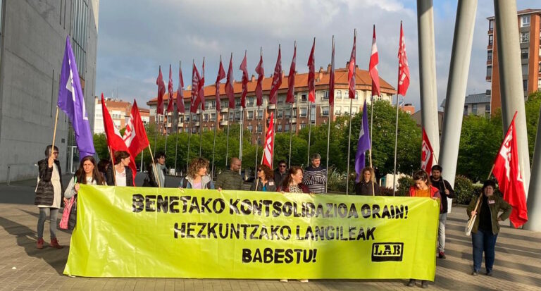 Nos hemos movilizado en el BEC de Barakaldo por una consolidación real y el apoyo al personal de educación