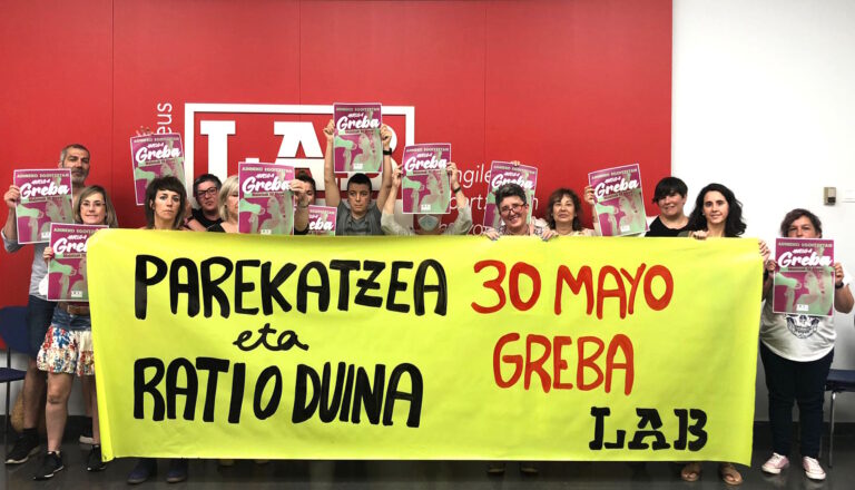 Hemos convocado huelga el día 30 de mayo en residencias de Bizkaia para reclamar la equiparación con las trabajadoras públicas y más personal