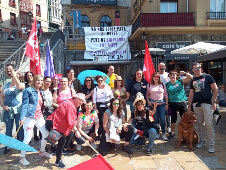 La huelga de las trabajadoras de limpieza de Bizkaia continúa su curso