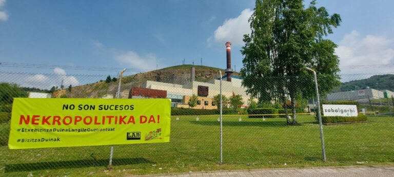 La muerte de las personas cuyos cuerpos se han encontrado en Zabalgarbi y el parque de Doña Casilda es consecuencia directa de la necropolítica