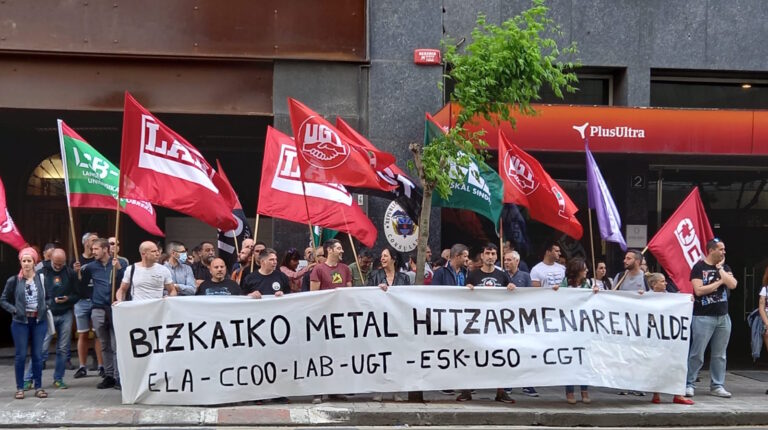 Ante el bloqueo patronal, todos los sindicatos hemos decidido unir fuerzas para luchar por un convenio digno en el metal de Bizkaia
