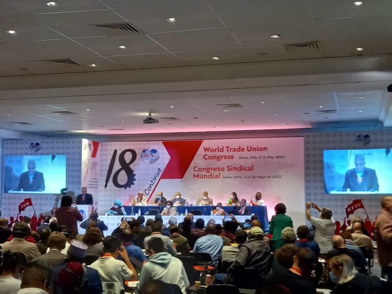 Hemos viajado a Roma para participar en el congreso de la Federación Sindical Mundial