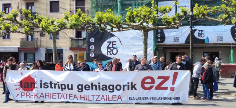 Hemos llevado a Ondarroa la denuncia de las muertes en el trabjo